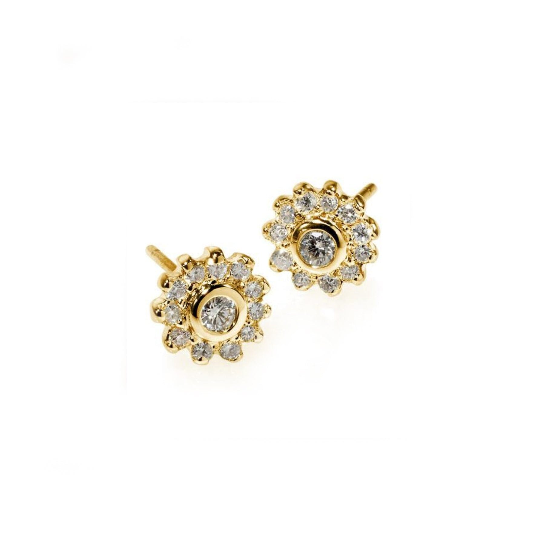 Diamond Cluster Stud Earrings Designer Earrings NYC