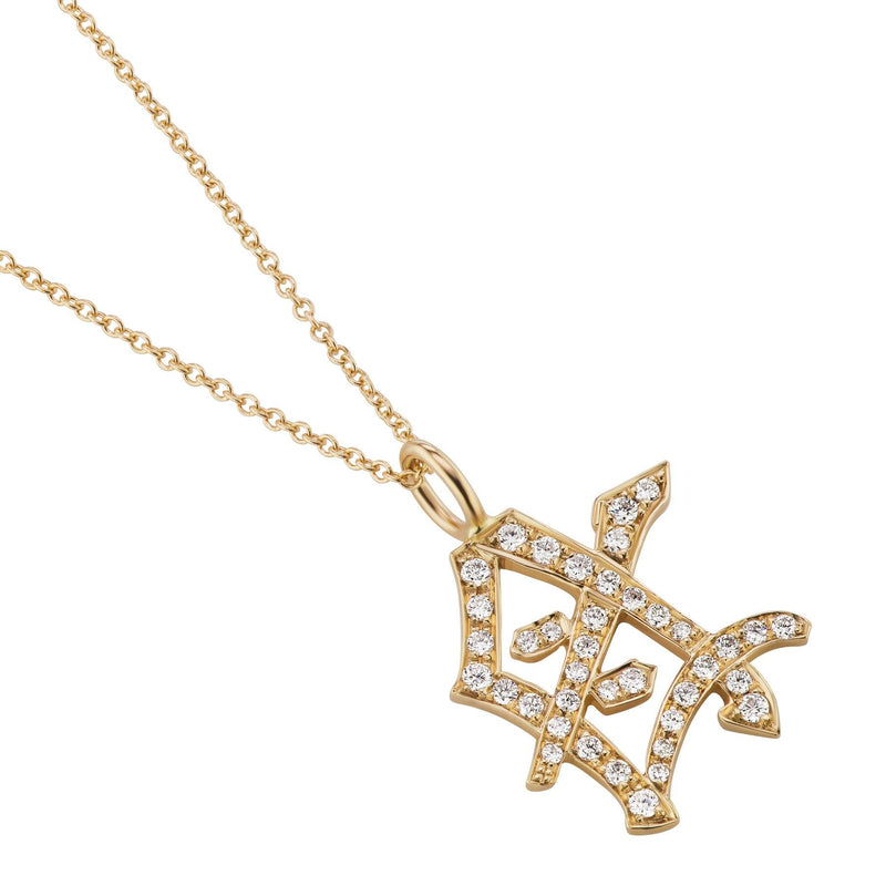 Diamond 'Mother' Kanji Symbol Necklace