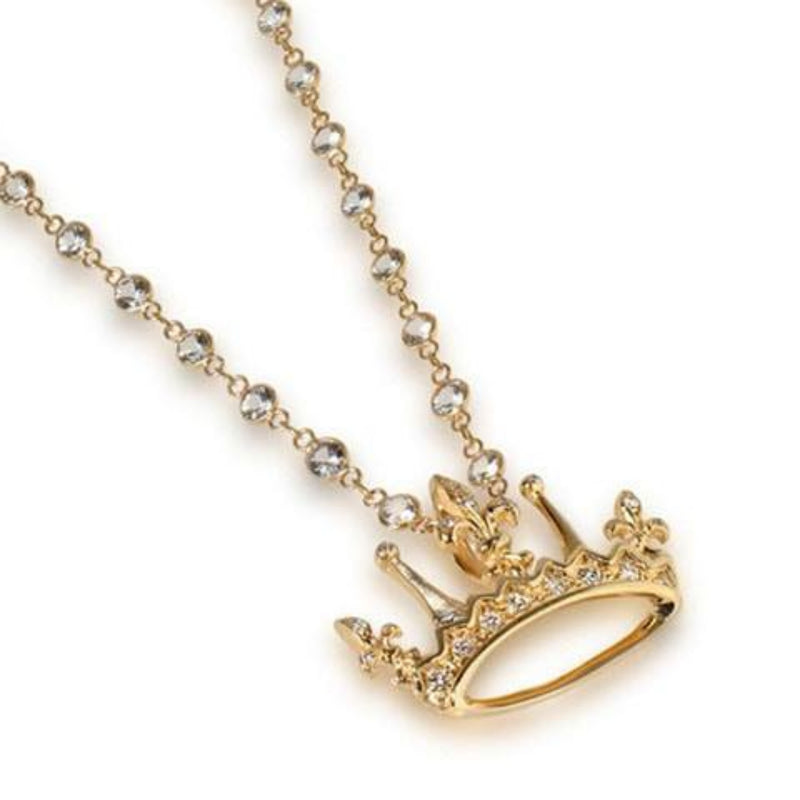 Diamond crown necklace