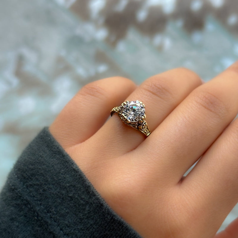 Gothic engagement ring