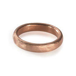 Rose Gold Hand Hammered Textured Band