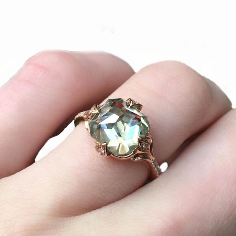 Gray Blue Diamond Ring