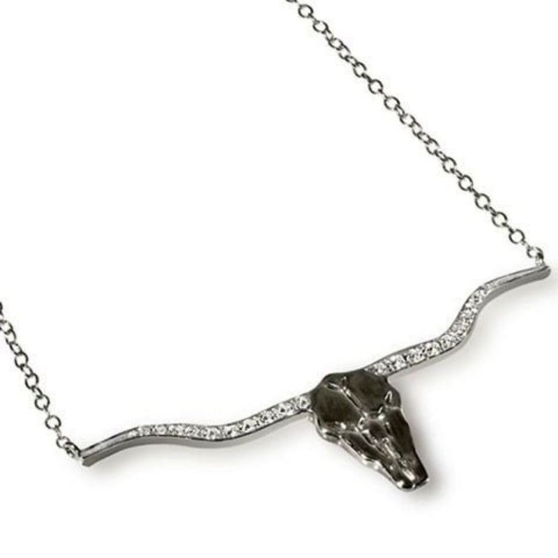 diamond longhorn necklace