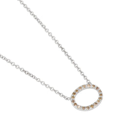 Pave Oval Diamond Necklace
