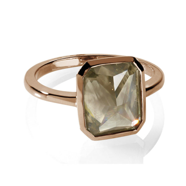 Rose gold gray diamond ring 