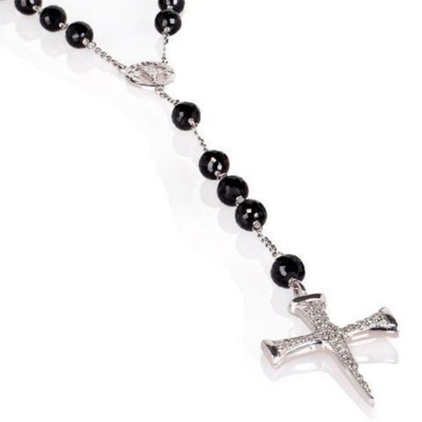 Signature diamond rosary necklace