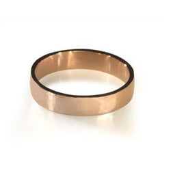 Hammered rose gold commitment wedding band