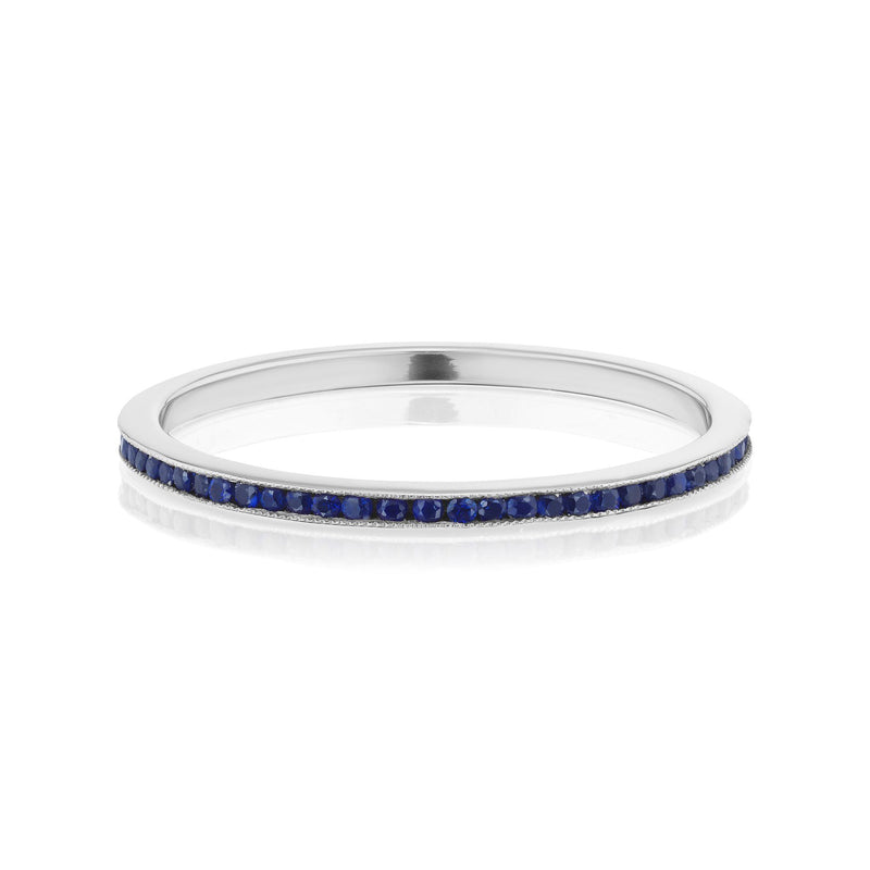 Sapphire Eternity Band in White Gold