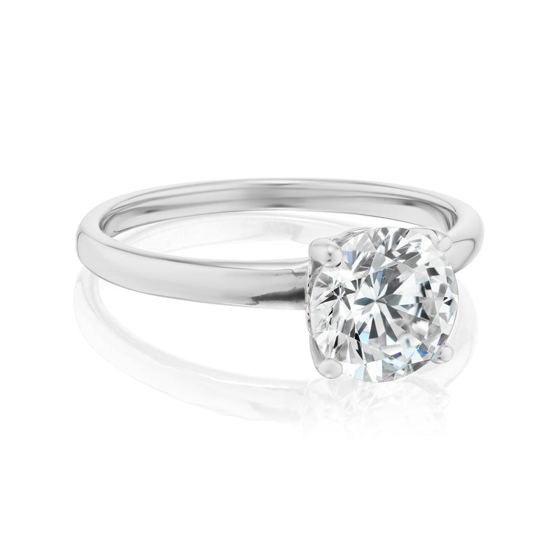 Solitaire Diamond Ring White Gold