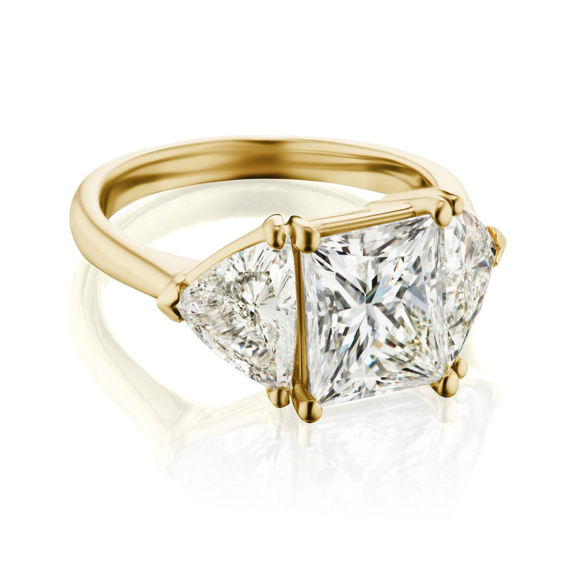 Trillion and Princess Cut Prong Set Diamond Engagement Ring (1.00 ct. t.w.)  | 25karats
