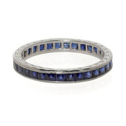 Vintage inspired sapphire band