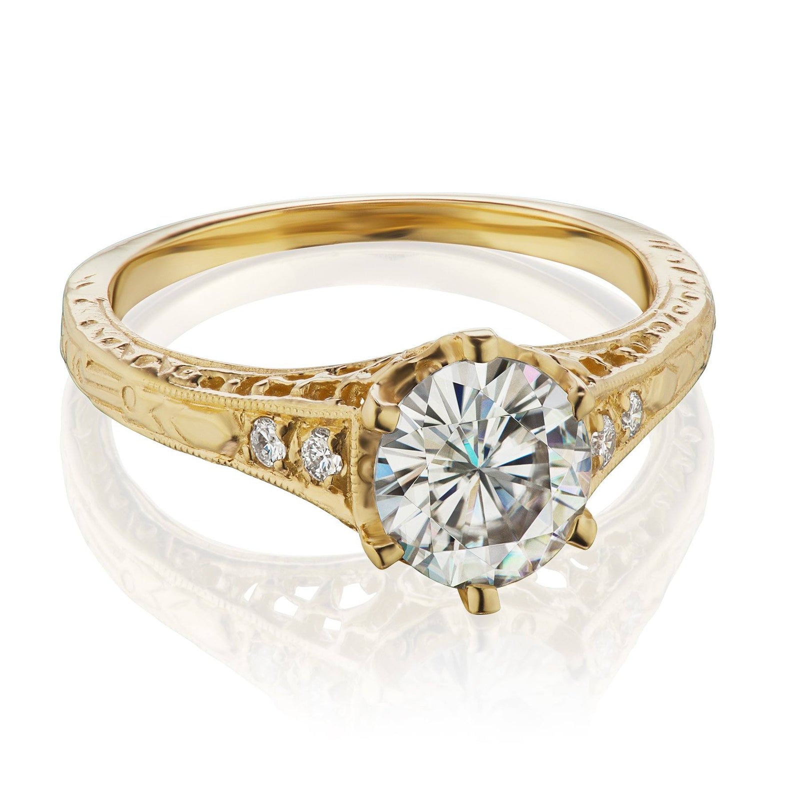 Vintage Style 1.00 Carat Engagement Ring