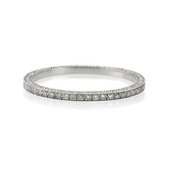 Vintage eternity band with pave diamonds 