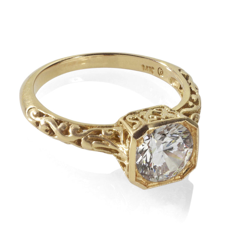 Rose Gold Antique Engagement Ring