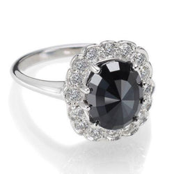 Black diamond cocktail ring