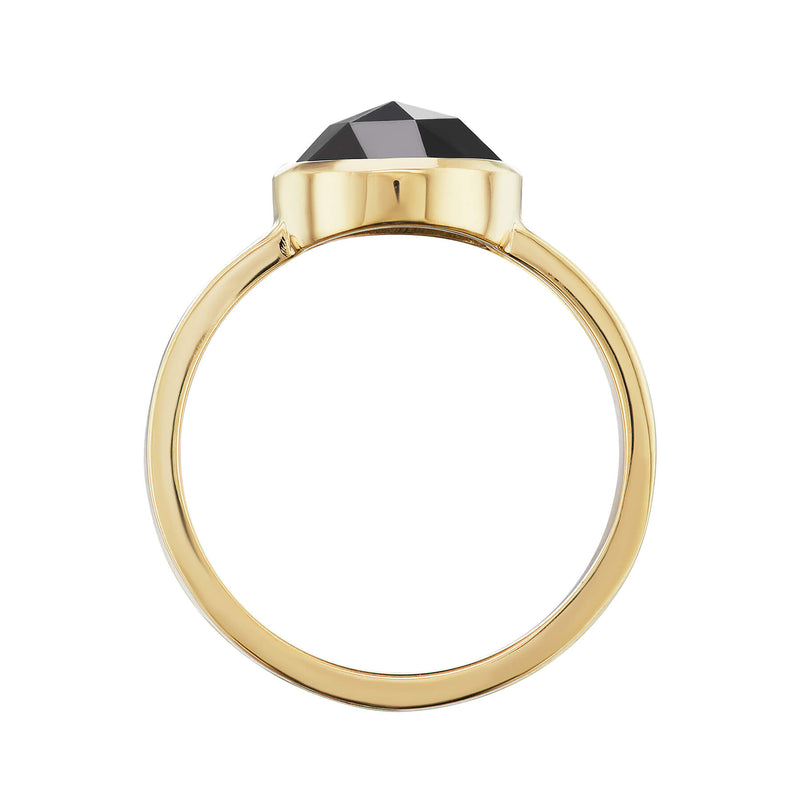 Black Diamond Bezel Ring