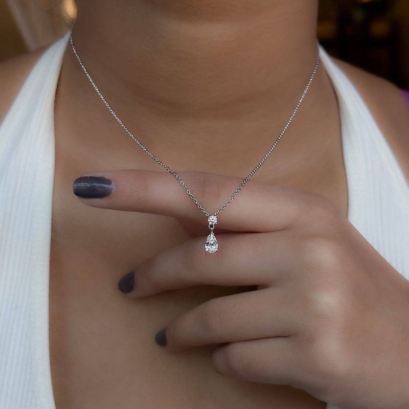 Pear Shaped Diamond and Peridot Pendant – Euro Design Jewelry