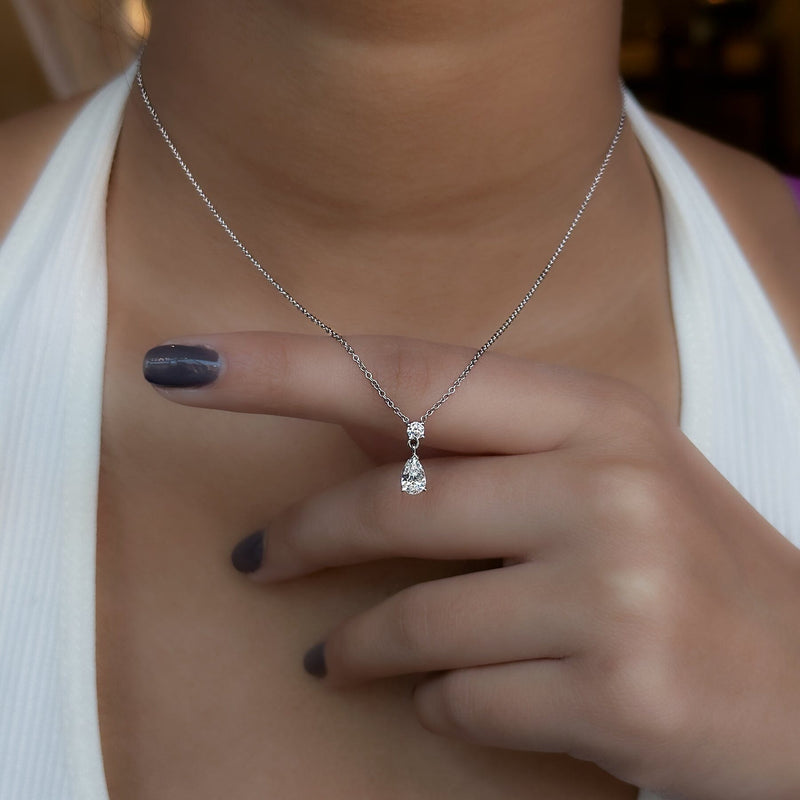 Simple real diamond necklace Clearance