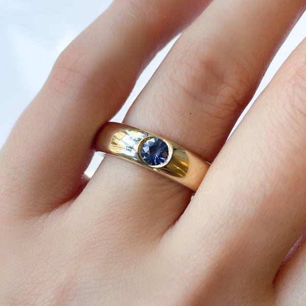 Men's Sapphire Engagement Ring