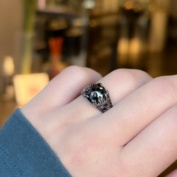 Edgy Black Diamond Ring