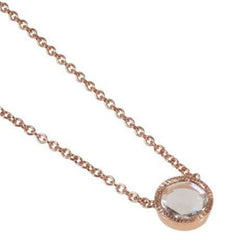 Rose gold diamond solitaire necklace 